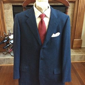 Ermenegildo Zegna 3btn blue sports coat 56/46R